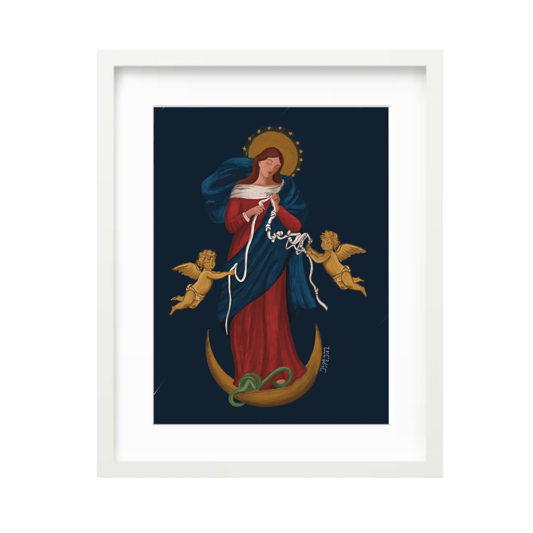 "Virgencita Desatanudos" Azul CHICA