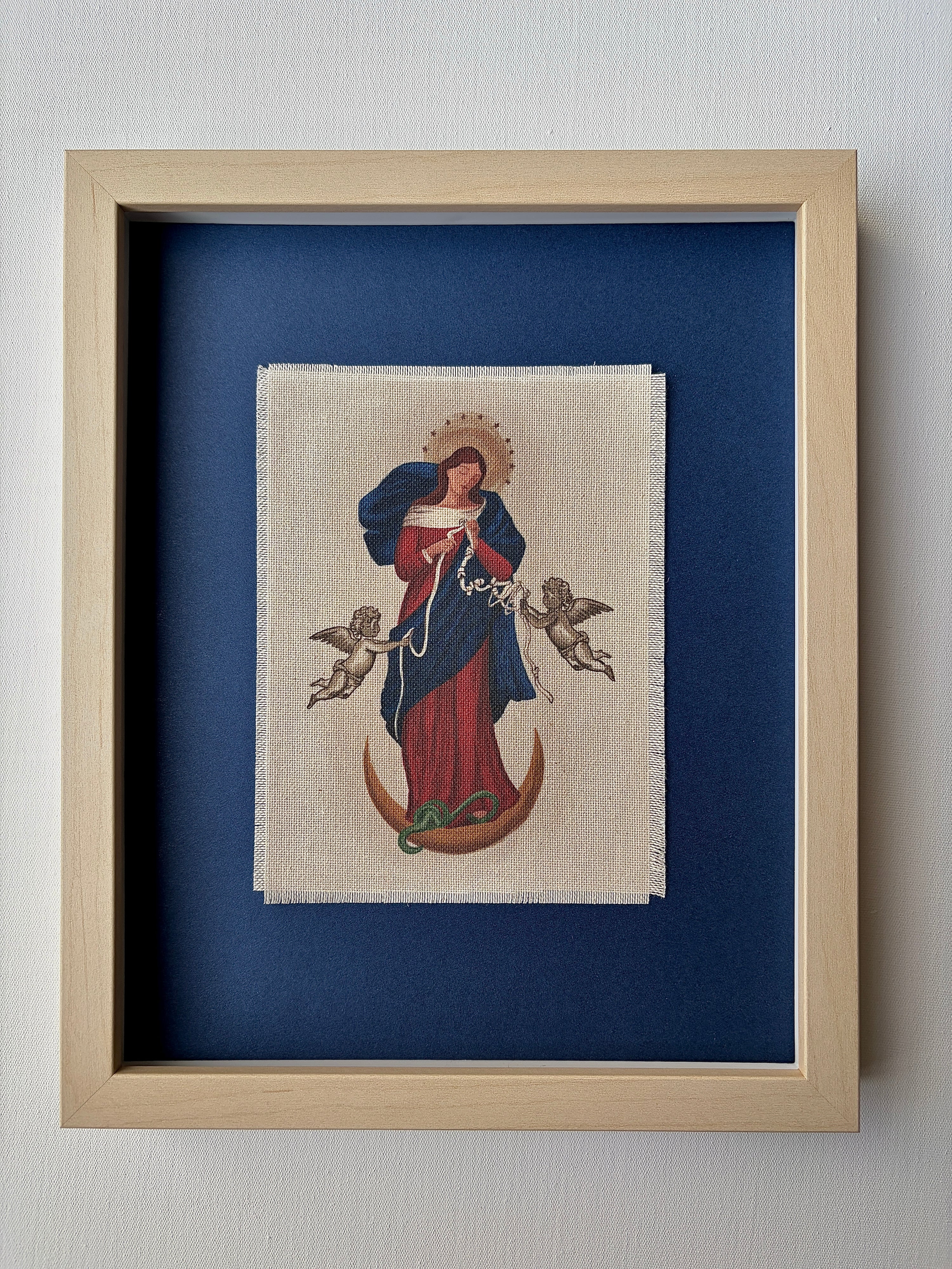 Virgencita Desatanudos en Tela