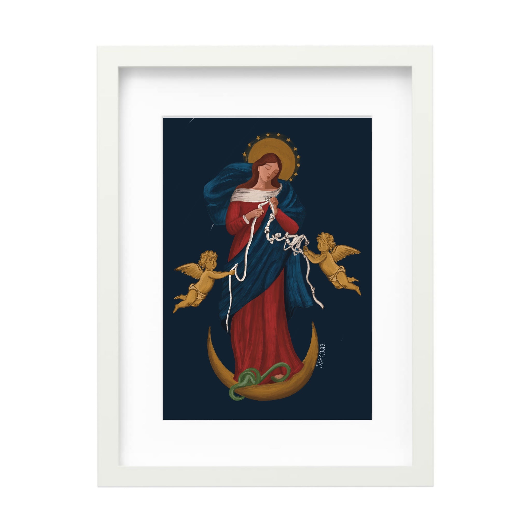 "Virgencita Desatanudos" Azul