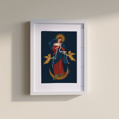 "Virgencita Desatanudos" Azul