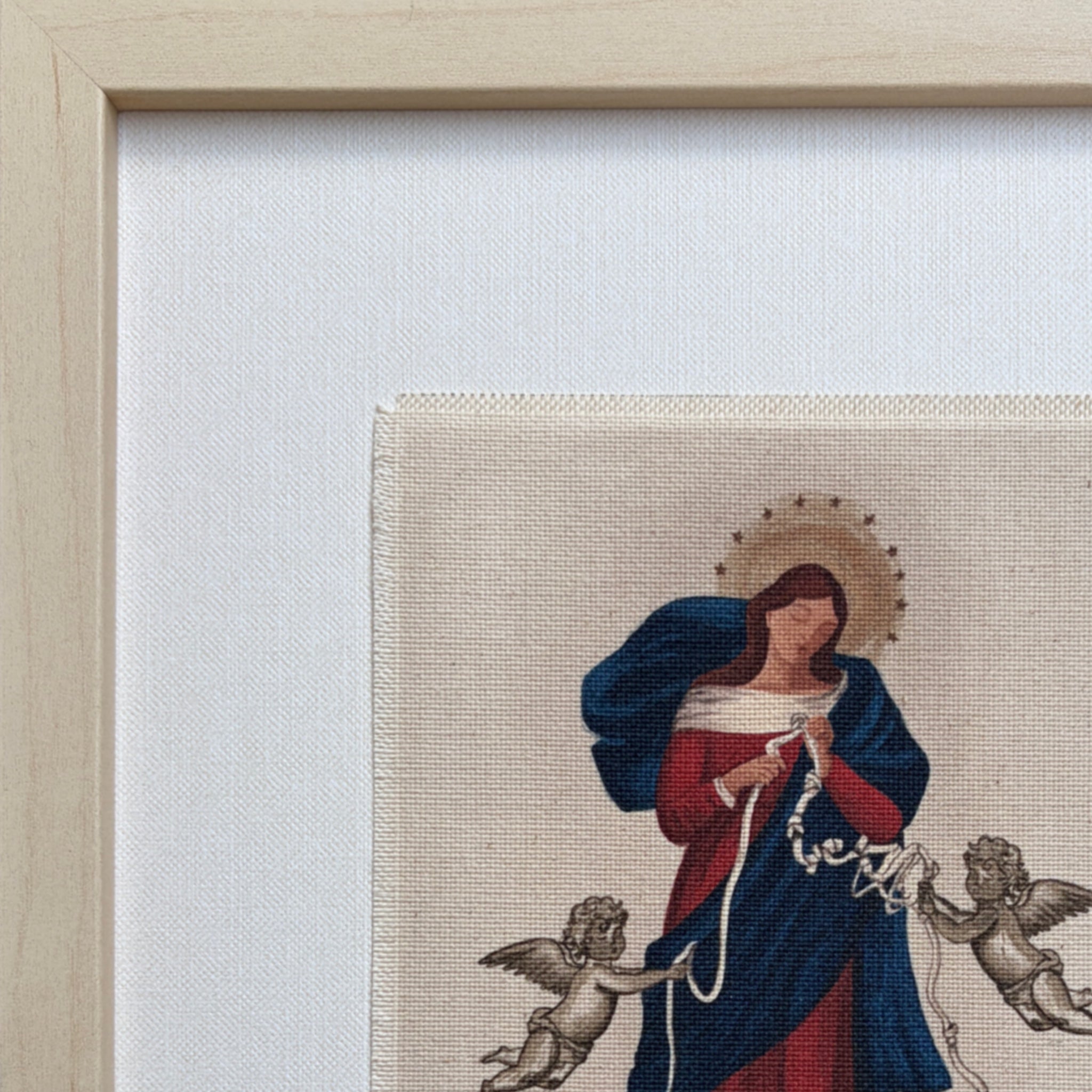 Virgencita Desatanudos en Tela