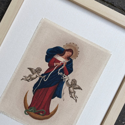 Virgencita Desatanudos en Tela