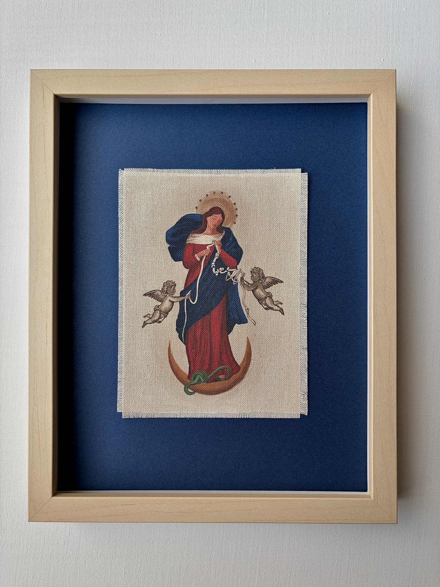 Virgencita Desatanudos en Tela