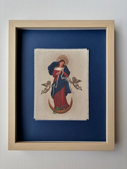 Virgencita Desatanudos en Tela