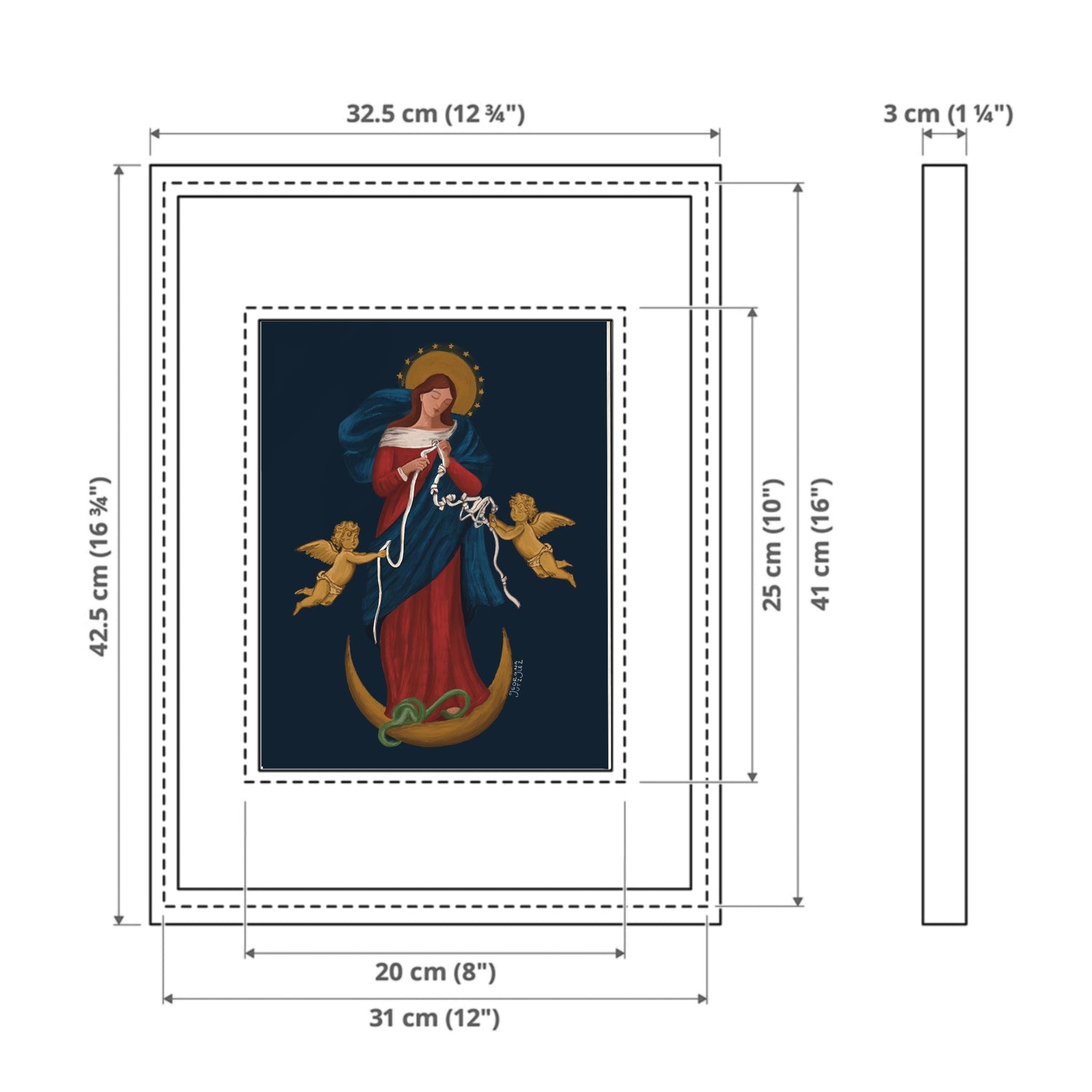 "Virgencita Desatanudos" Azul